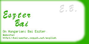 eszter bai business card